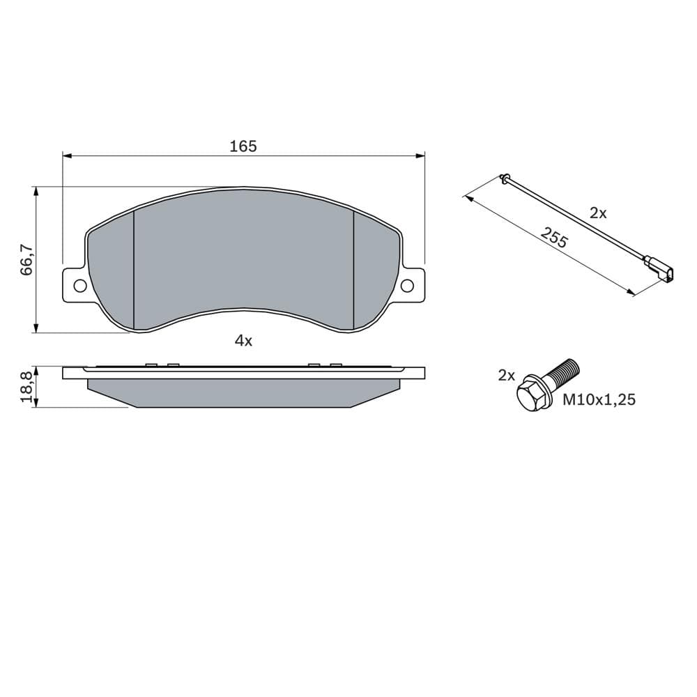 Set placute frana disc BOSCH 0 986 494 170
