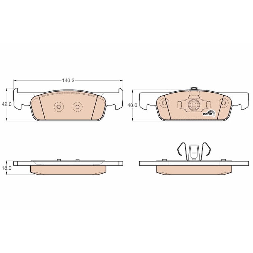 Set placute frana disc TRW GDB2016