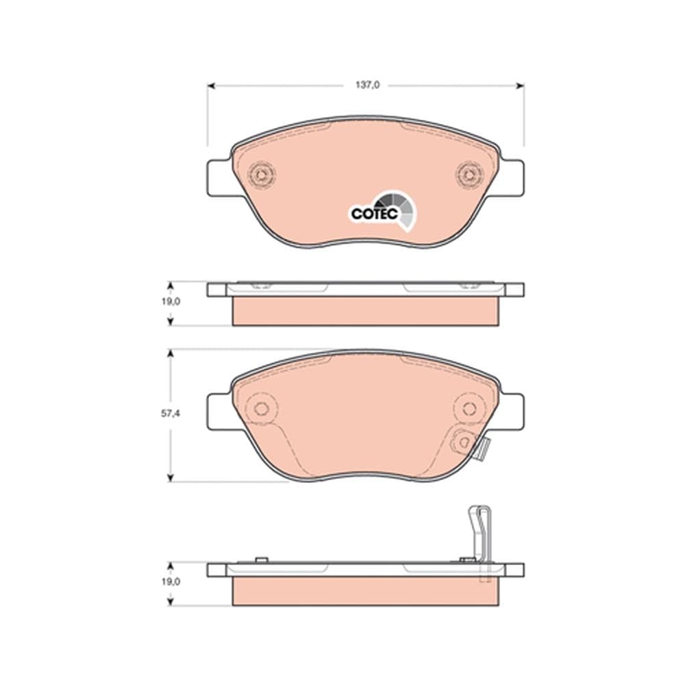 Set placute frana disc TRW GDB1701