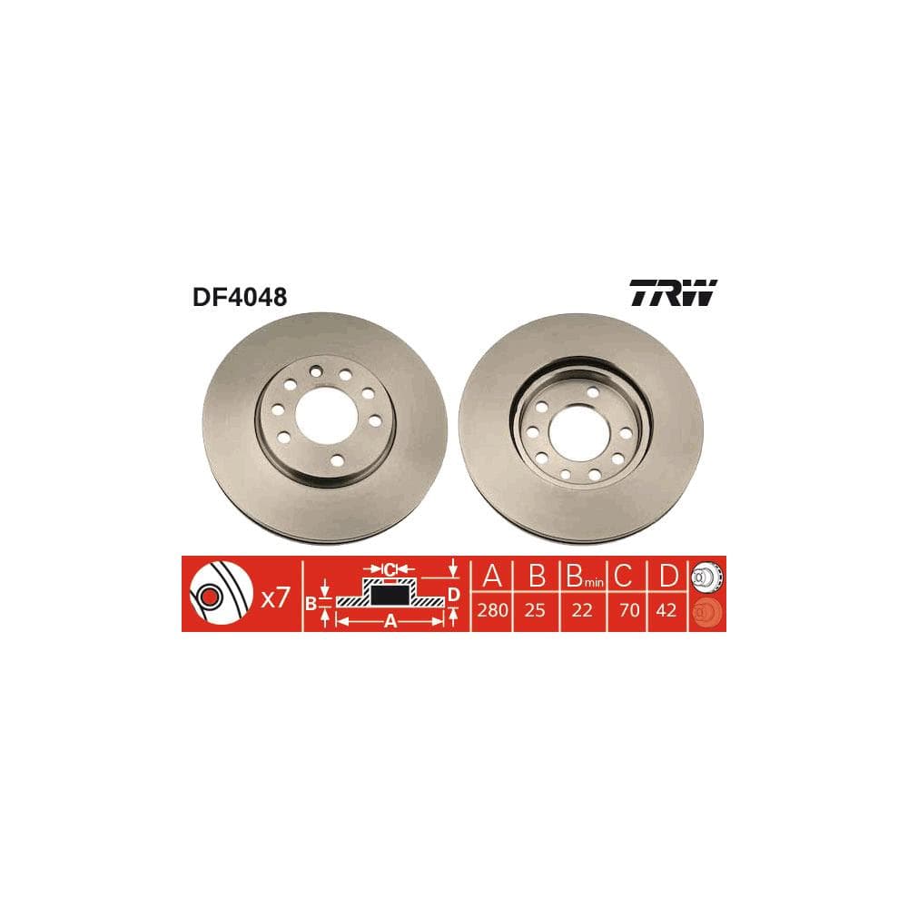 Disc frana TRW DF4048