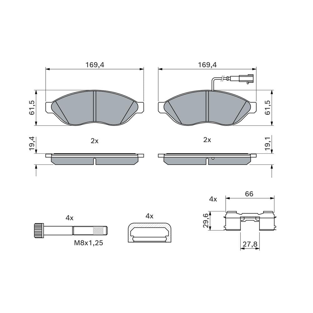 Set placute frana disc BOSCH 0 986 494 591