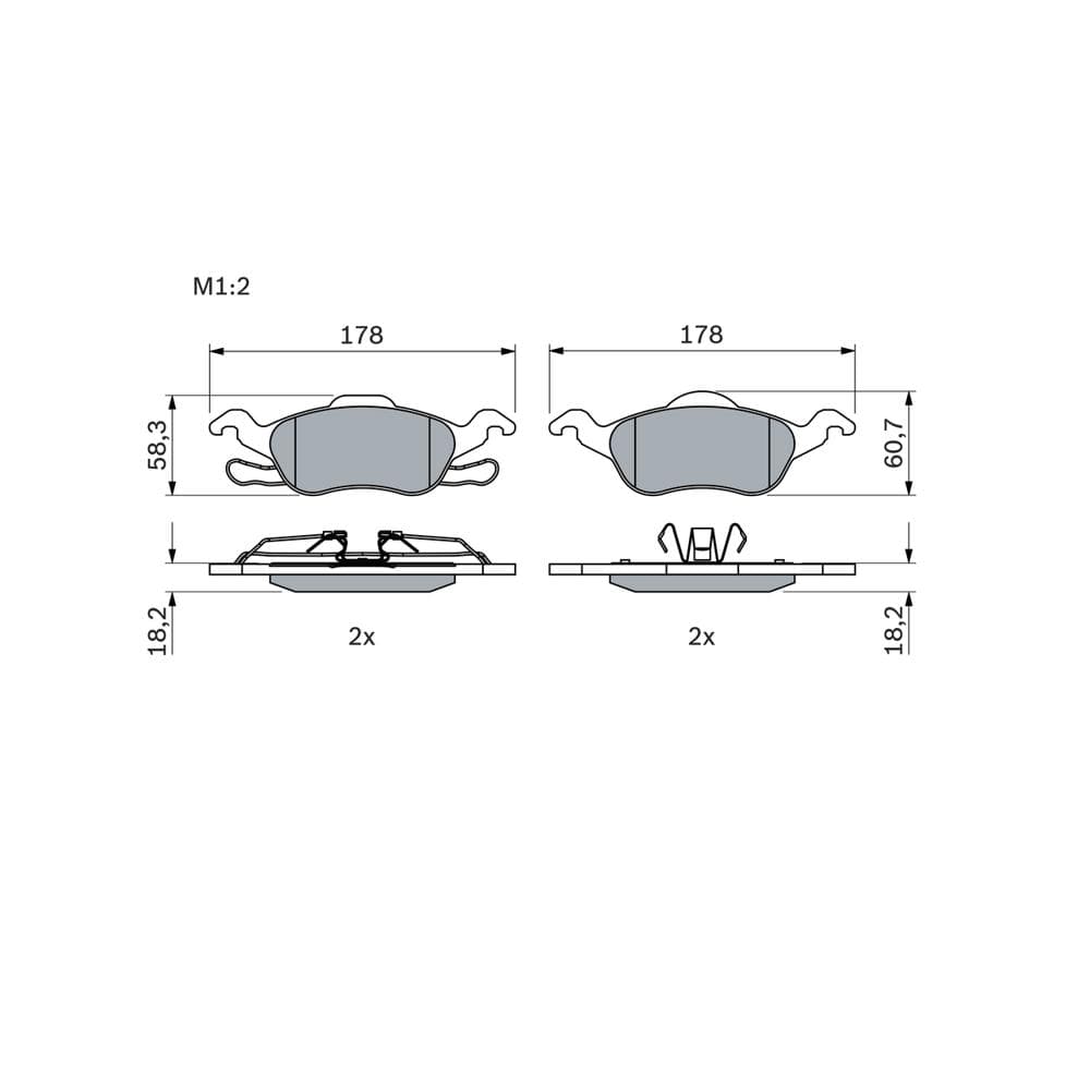 Set placute frana disc BOSCH 0 986 494 284