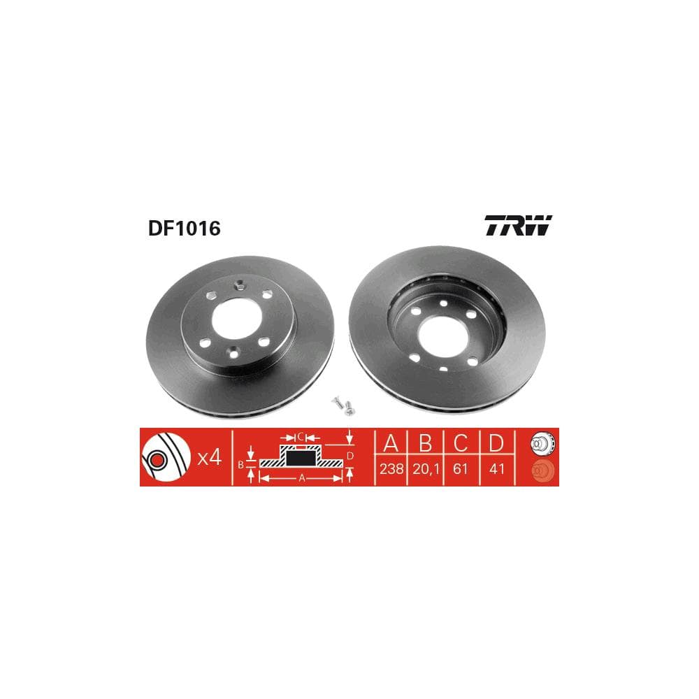 Disc frana TRW DF1016