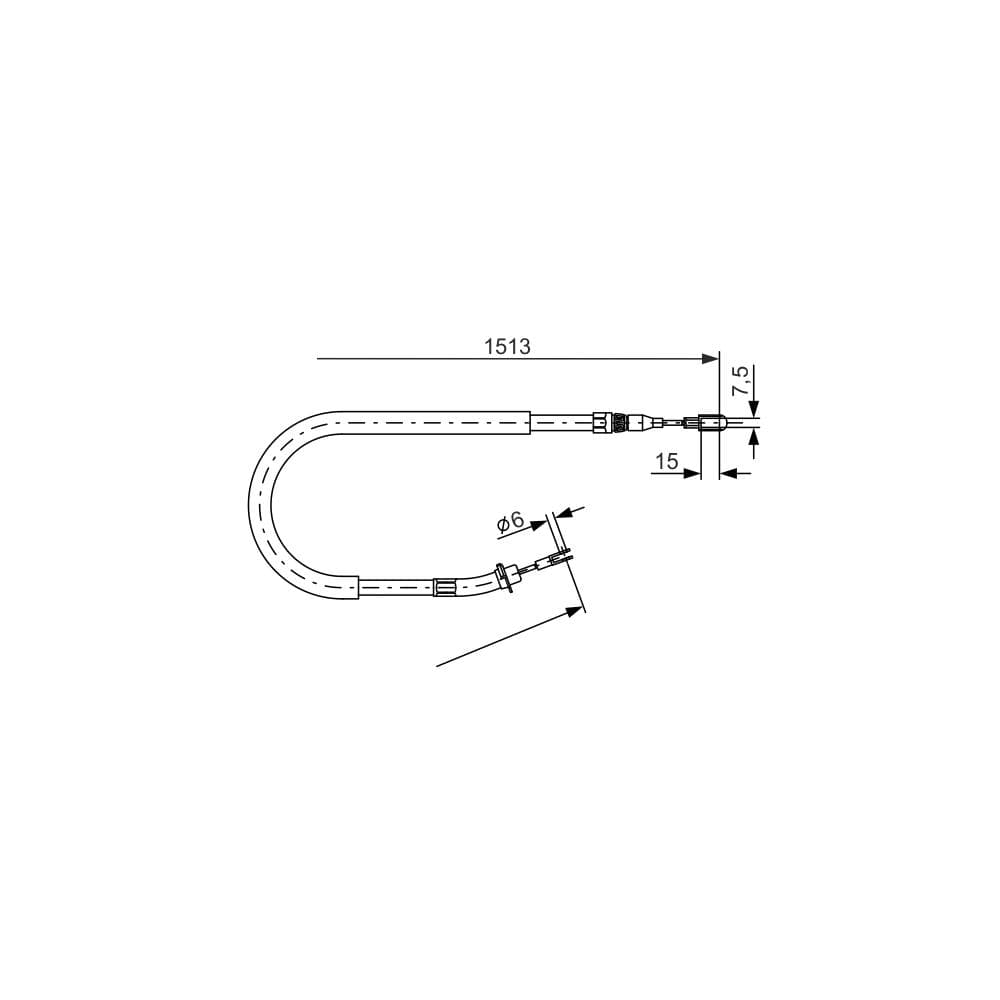 Cablu, frana de parcare BOSCH 1 987 477 852