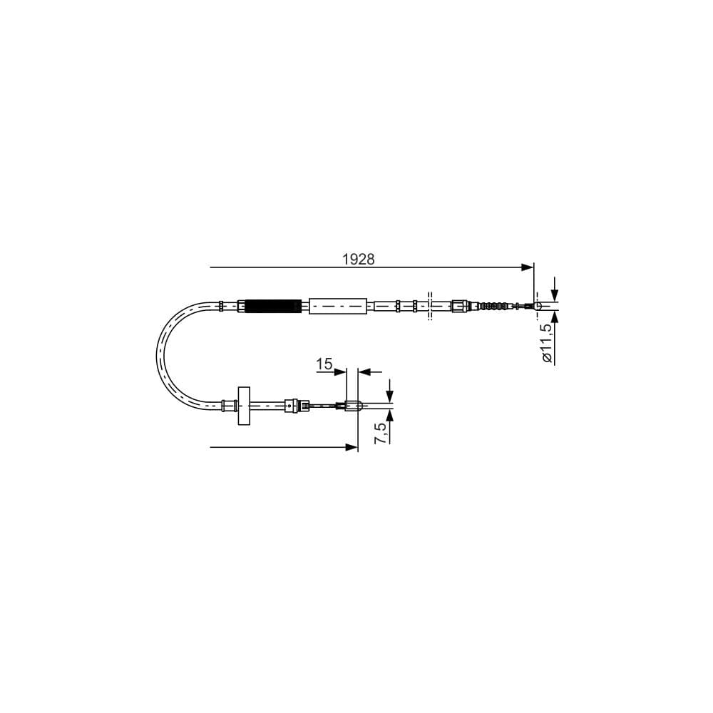 Cablu, frana de parcare BOSCH 1 987 477 922
