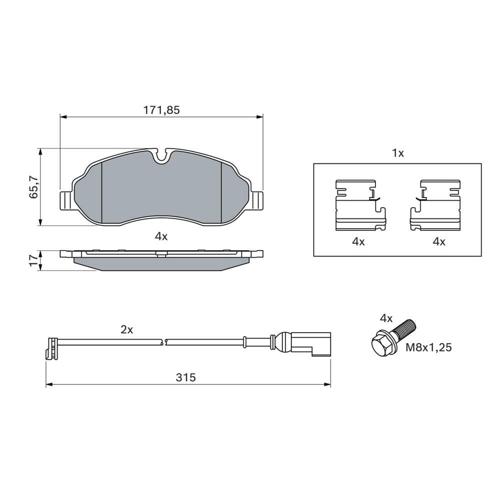 Set placute frana disc BOSCH 0 986 494 845
