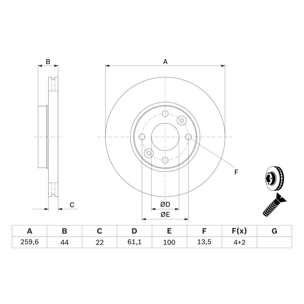Disc frana BOSCH 0 986 479 B73