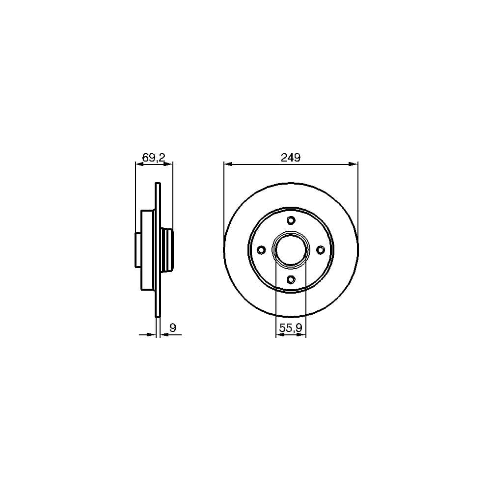 Disc frana BOSCH 0 986 479 255