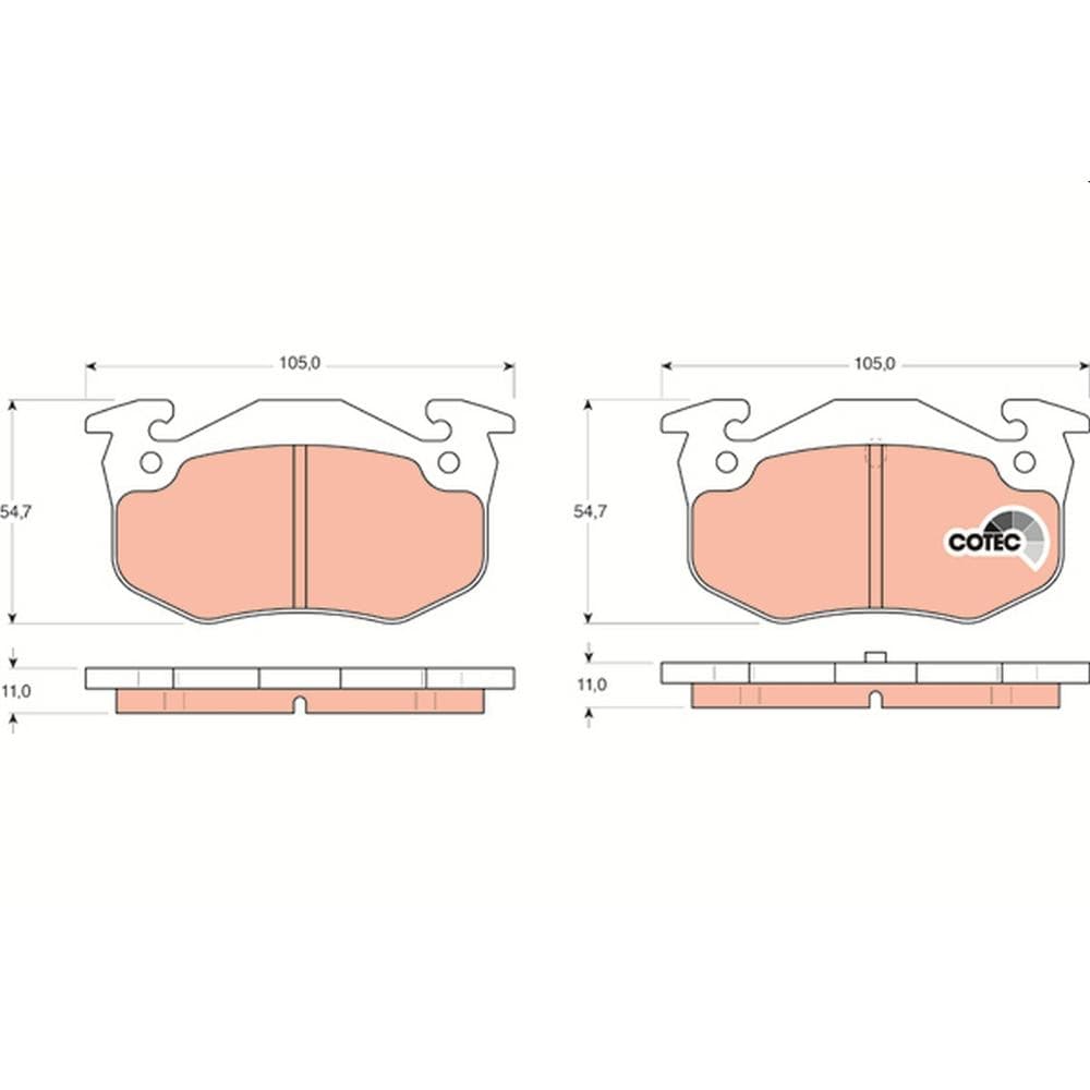 Set placute frana disc TRW GDB1305