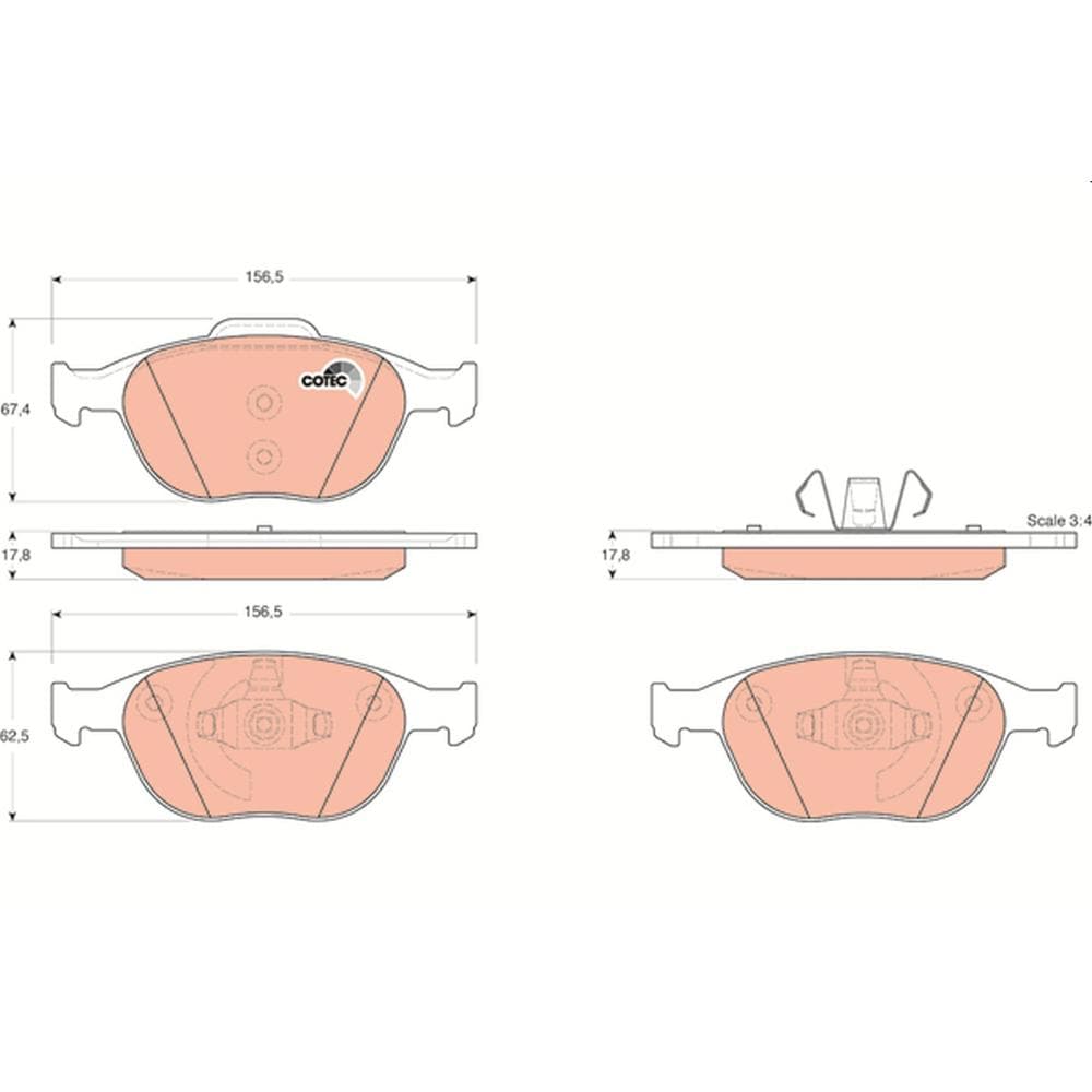 Set placute frana disc TRW GDB1532