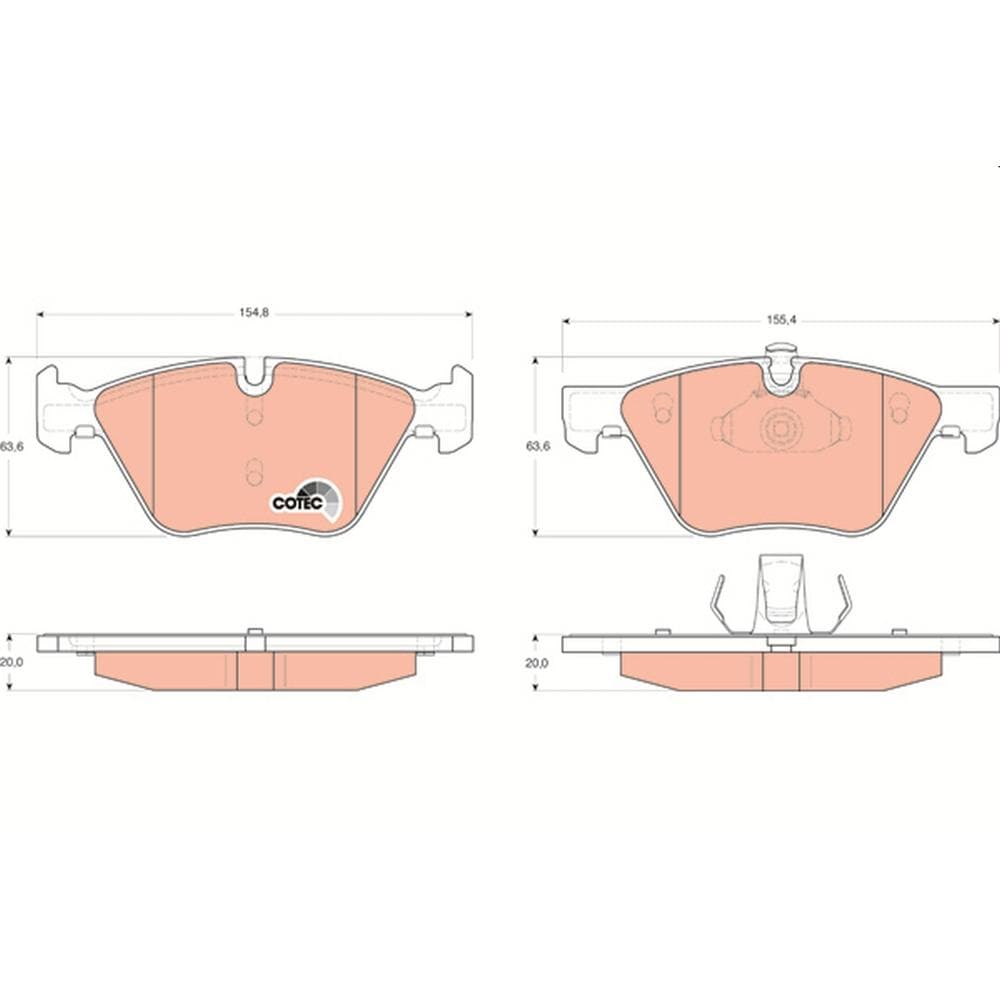 Set placute frana disc TRW GDB1559