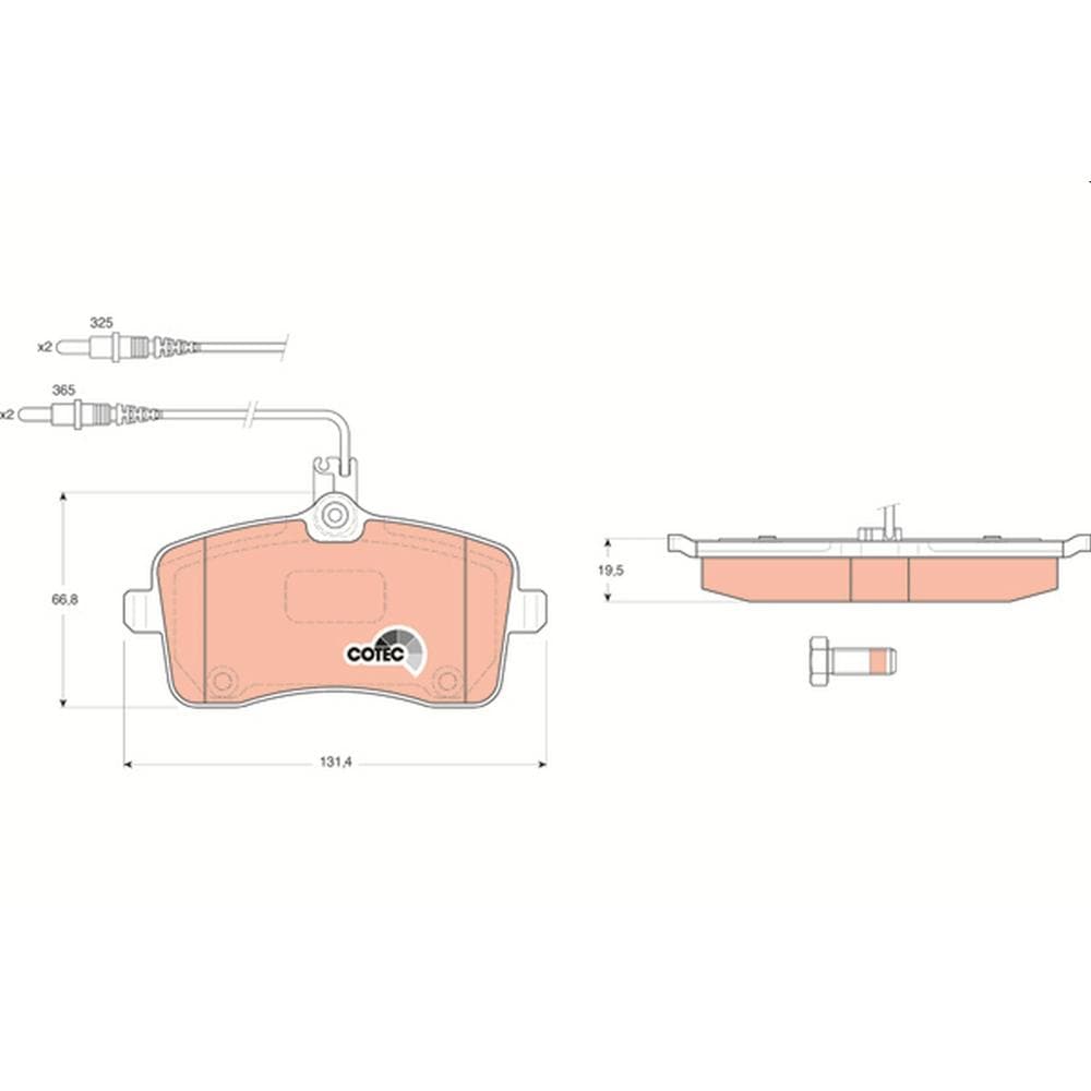Set placute frana disc TRW GDB1594