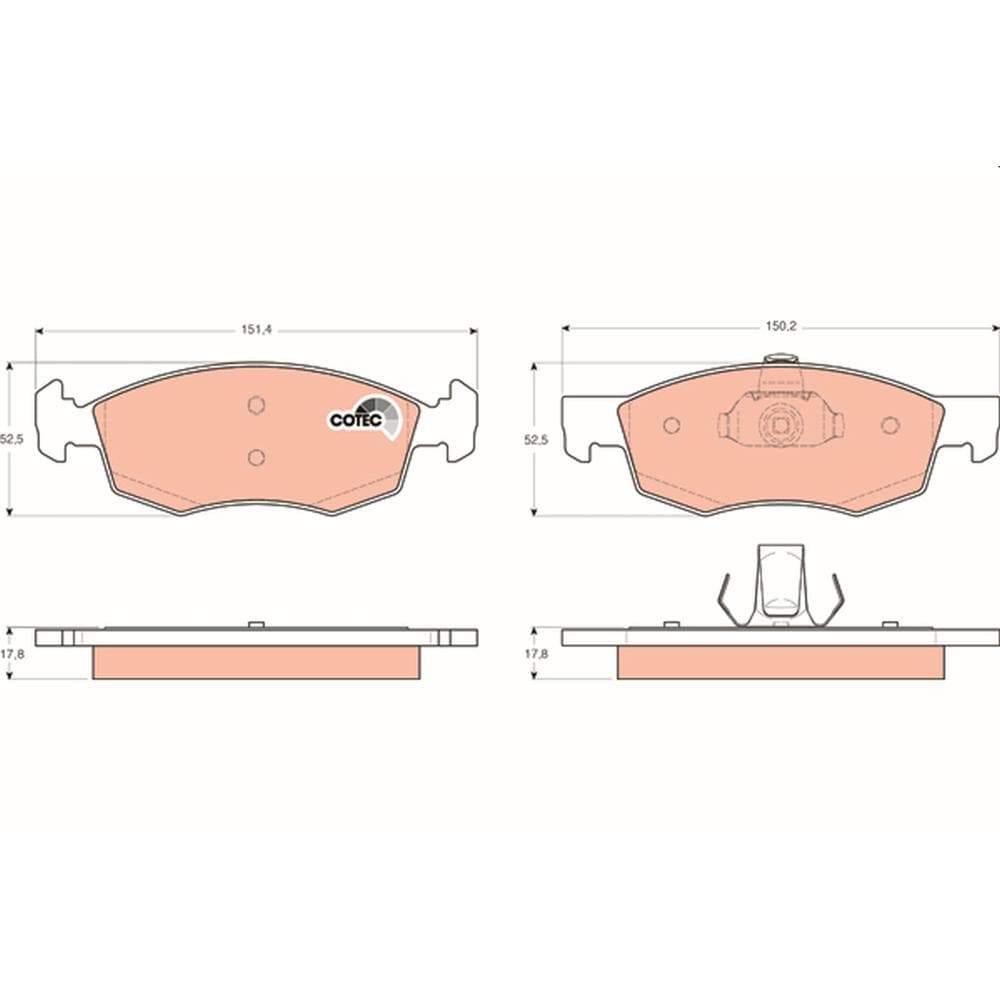 Set placute frana disc TRW GDB1588