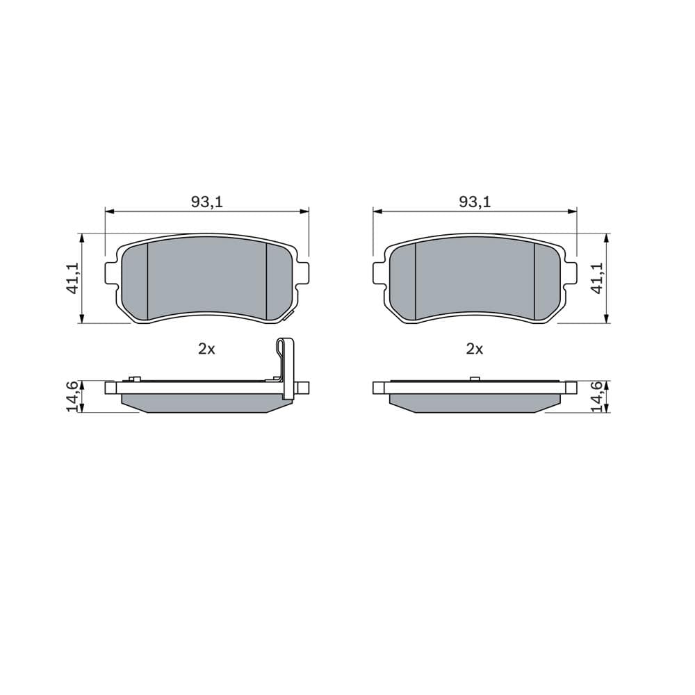 Set placute frana disc BOSCH 0 986 494 140