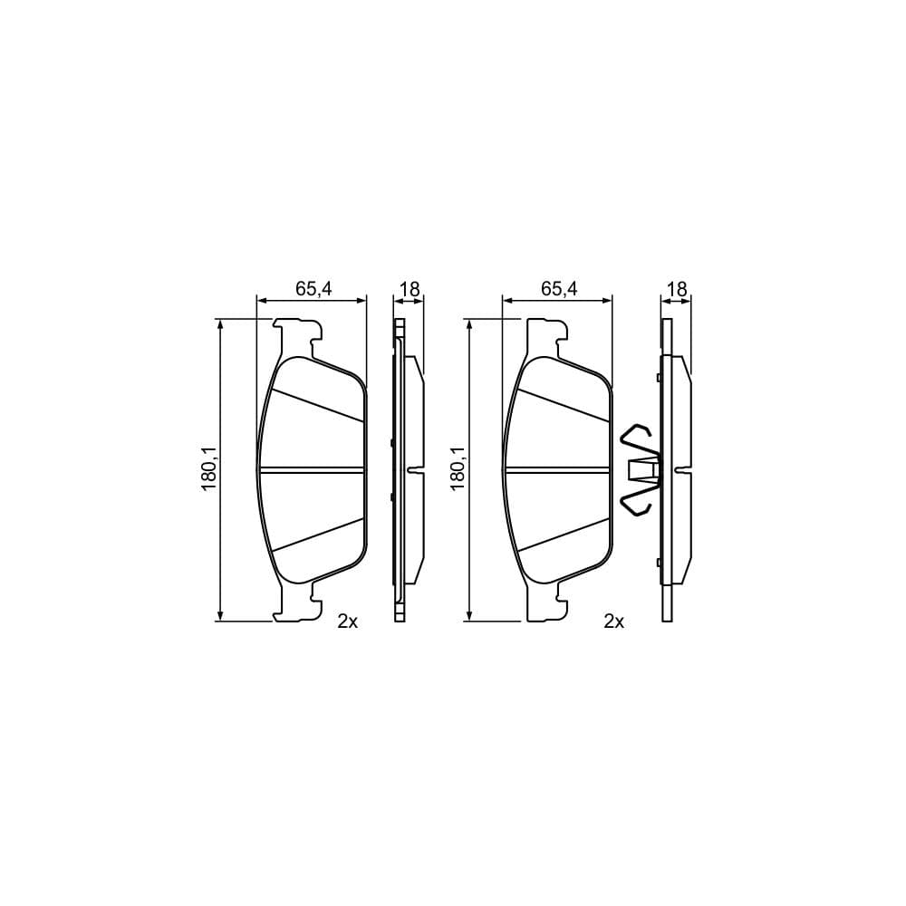 Set placute frana disc BOSCH 0 986 495 388