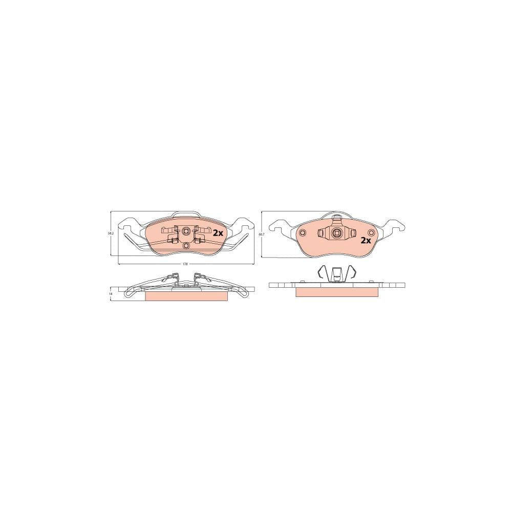 Set placute frana disc TRW GDB1358