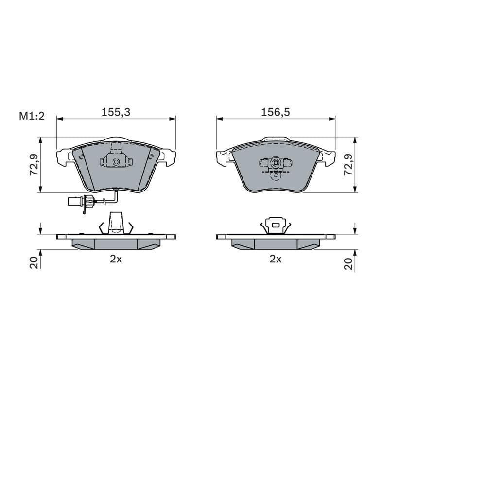 Set placute frana disc BOSCH 0 986 494 104