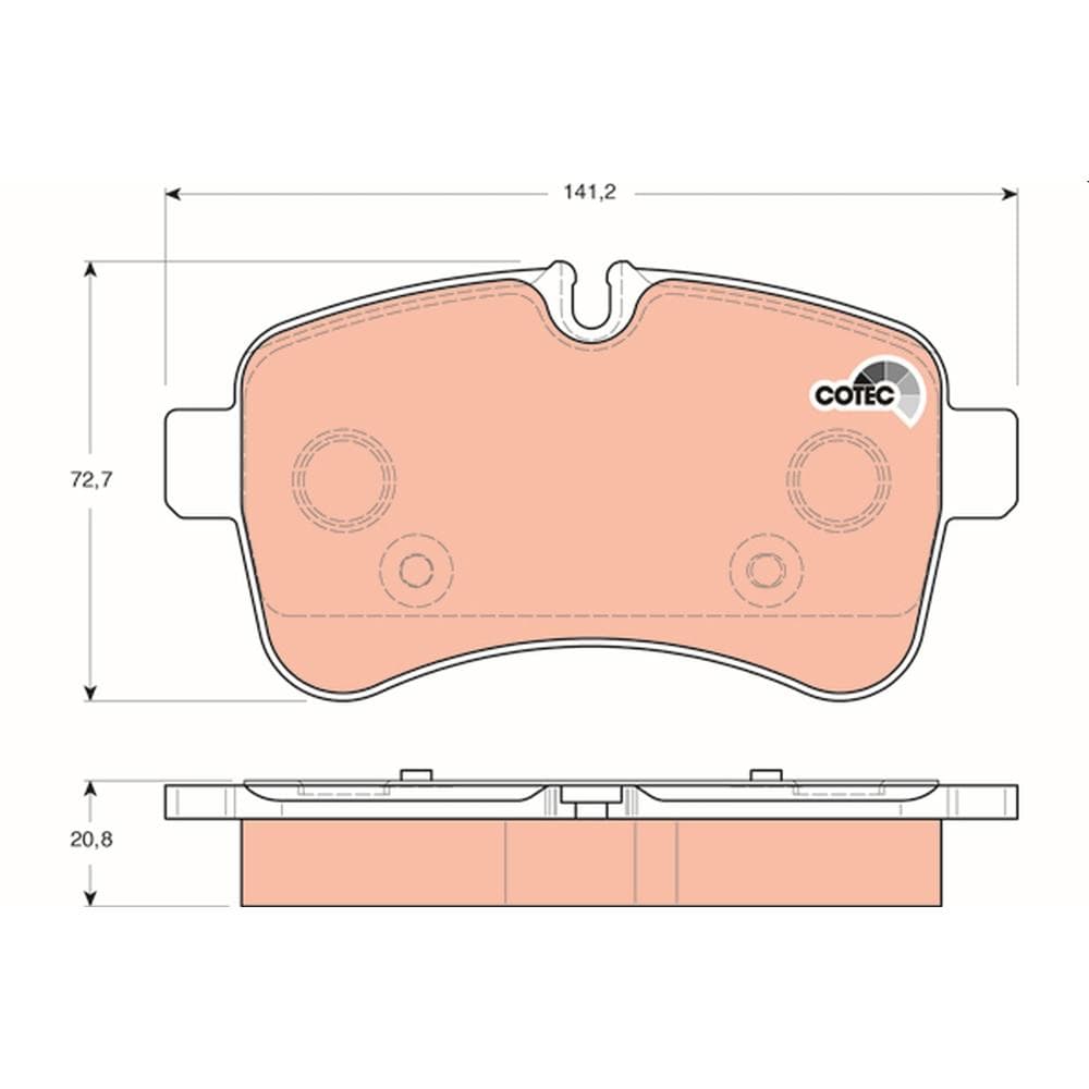 Set placute frana disc TRW GDB1748