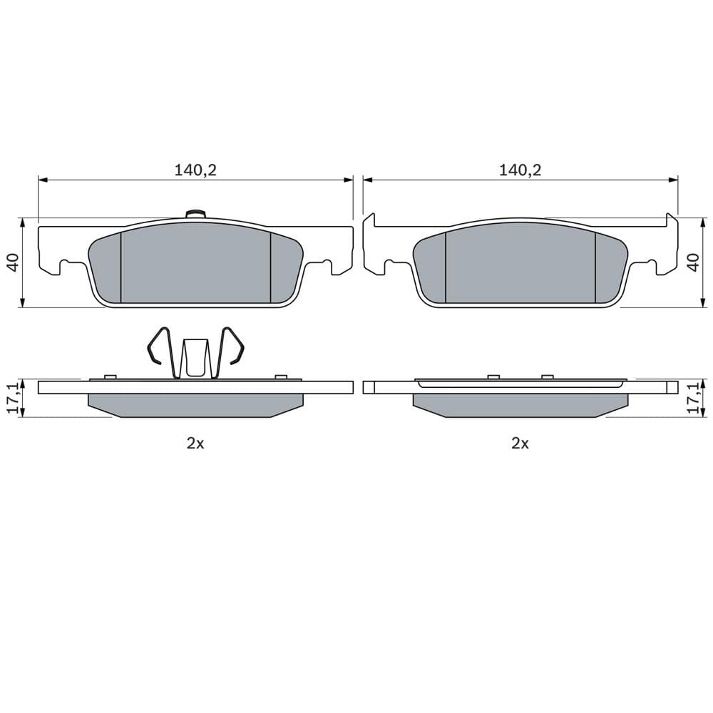 Set placute frana disc BOSCH 0 986 494 661