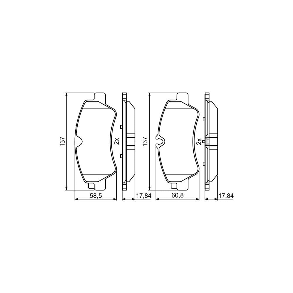Set placute frana disc BOSCH 0 986 494 796