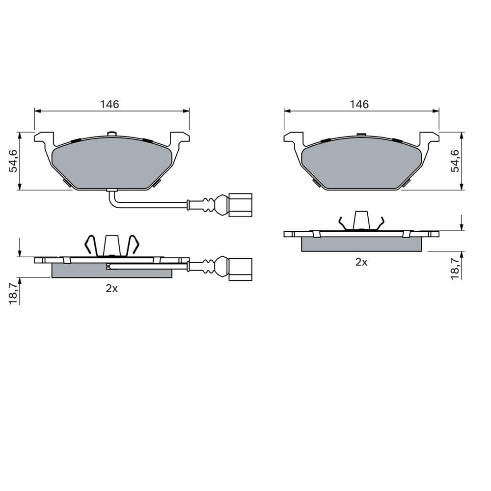 Set placute frana disc BOSCH 0 986 494 019