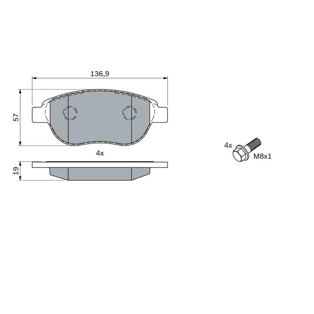 Set placute frana disc BOSCH 0 986 494 038