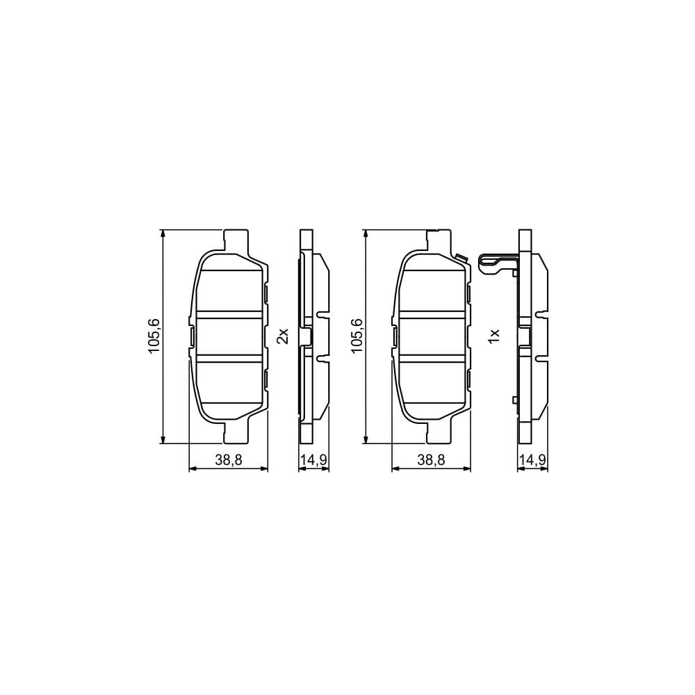 Set placute frana disc BOSCH 0 986 494 857