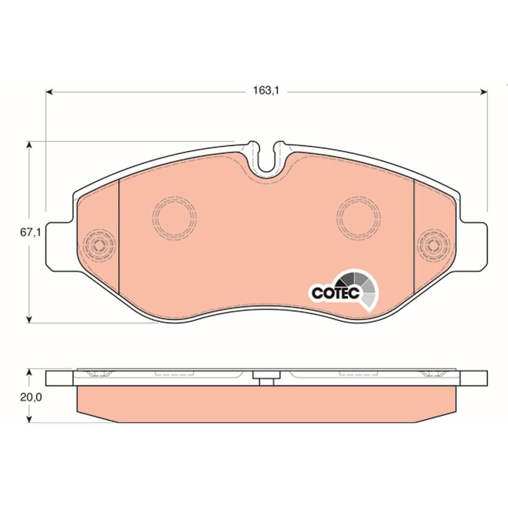 Set placute frana disc TRW GDB1747