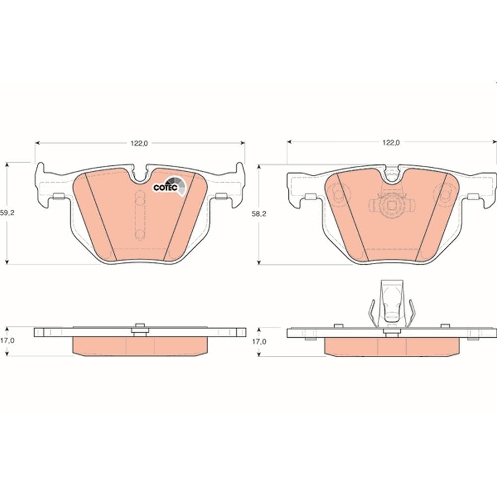 Set placute frana disc TRW GDB1727
