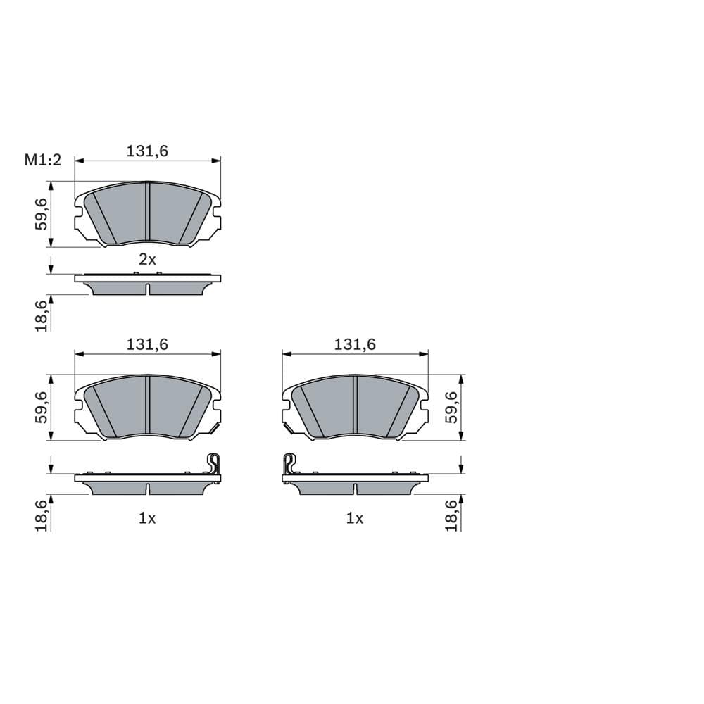 Set placute frana disc BOSCH 0 986 494 279