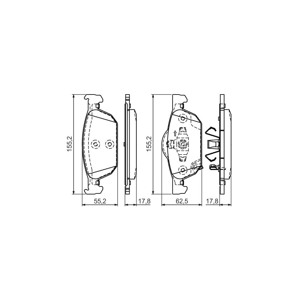 Set placute frana disc BOSCH 0 986 494 383