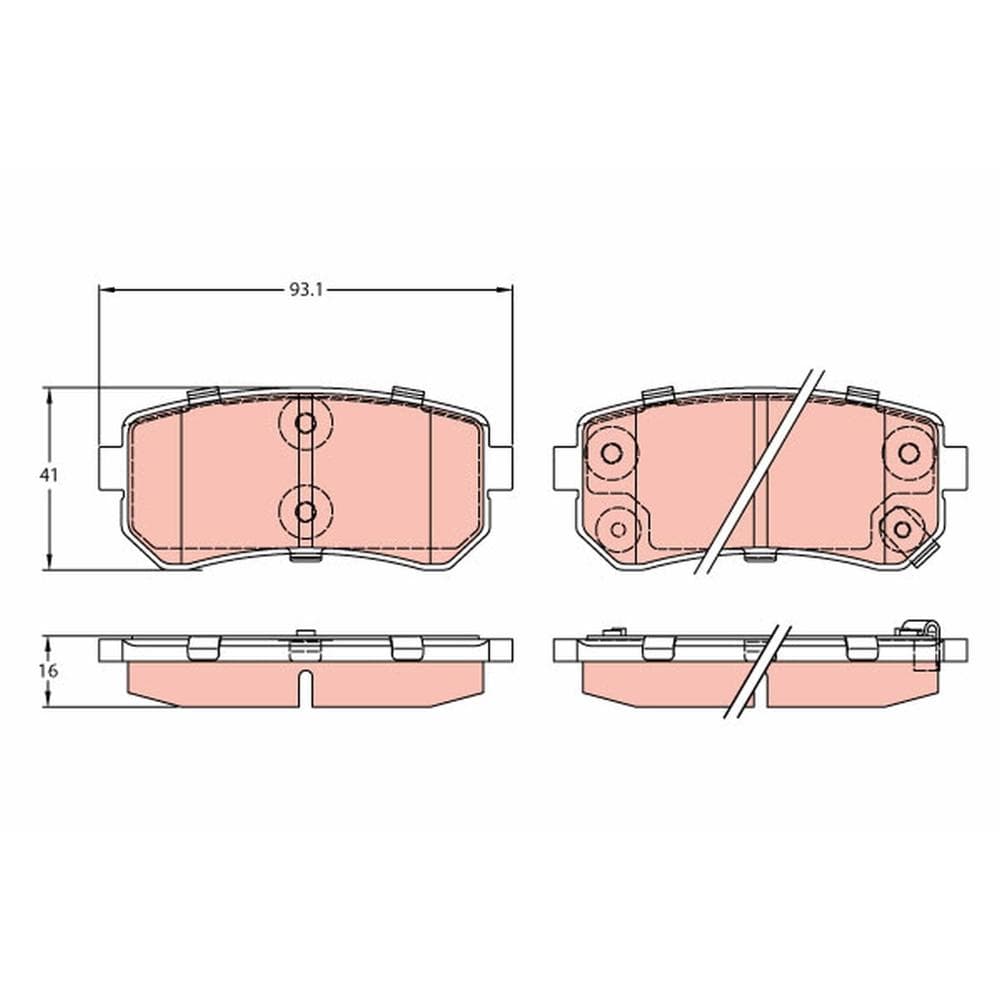 Set placute frana disc TRW GDB3421