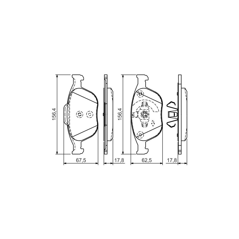 Set placute frana disc BOSCH 0 986 495 066