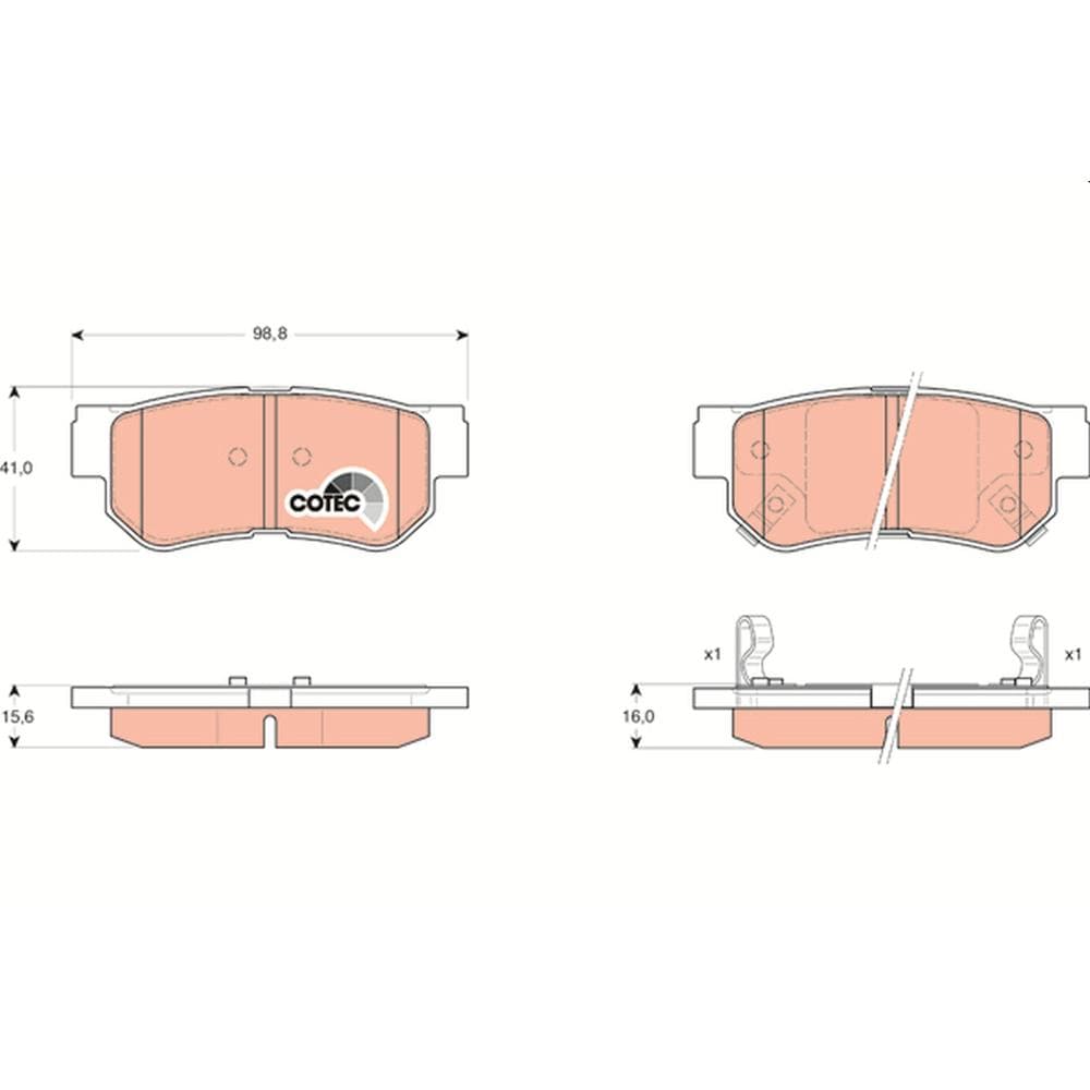Set placute frana disc TRW GDB3284