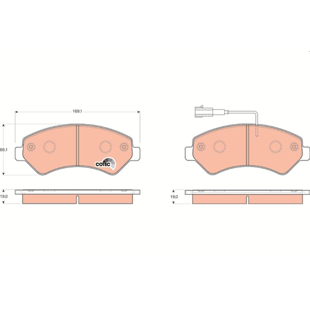 Set placute frana disc TRW GDB1703