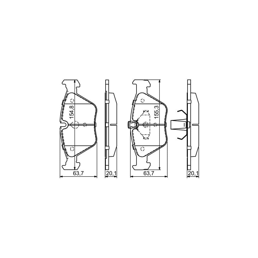 Set placute frana disc BOSCH 0 986 424 485