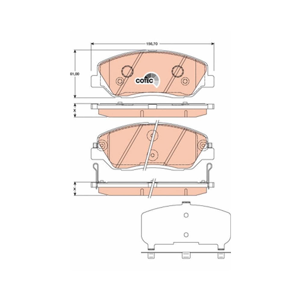 Set placute frana disc TRW GDB3418