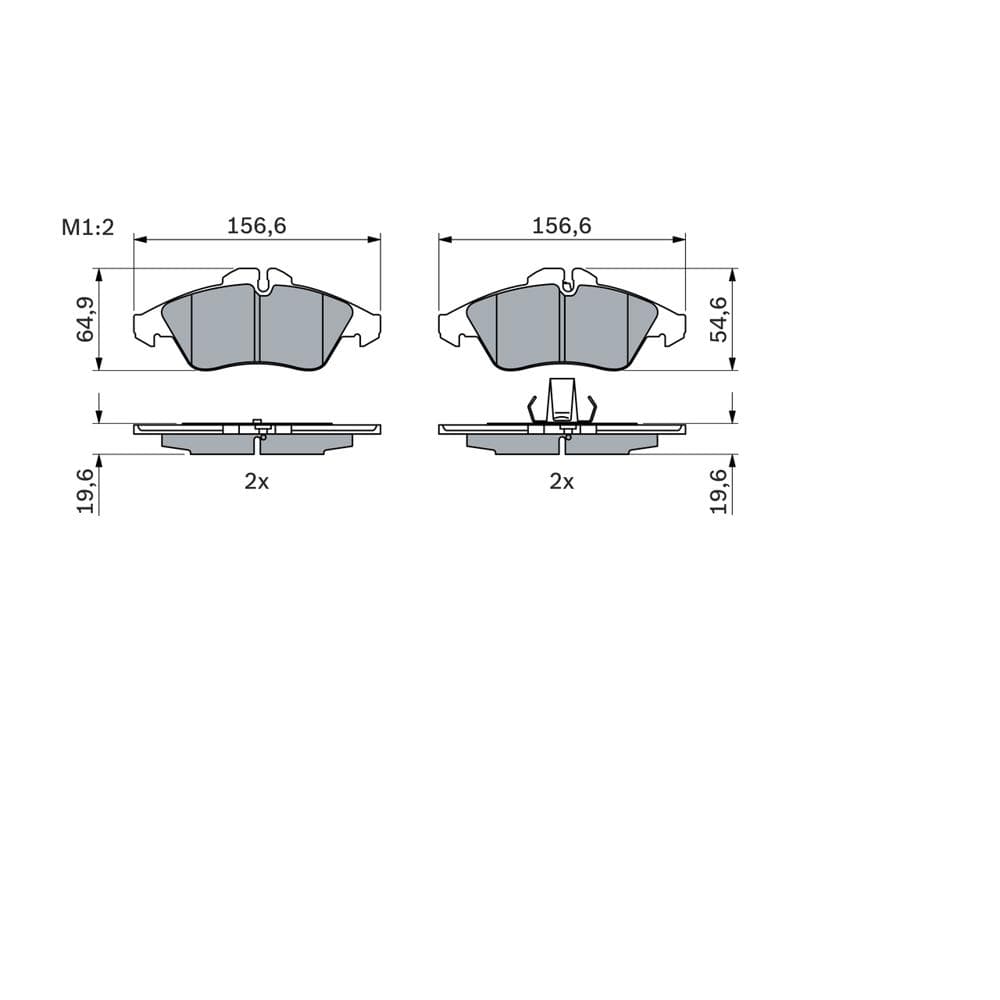 Set placute frana disc BOSCH 0 986 424 218