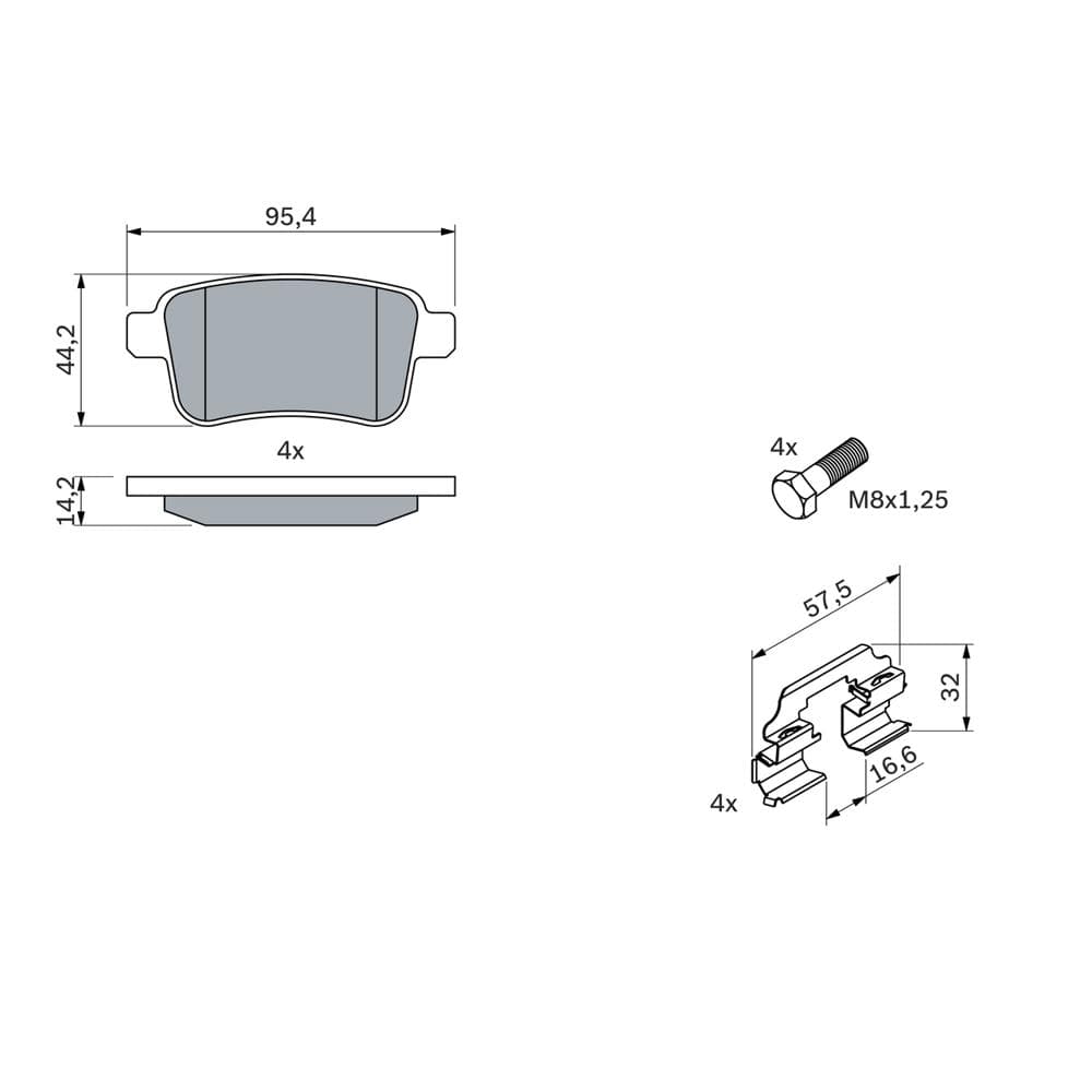 Set placute frana disc BOSCH 0 986 494 331