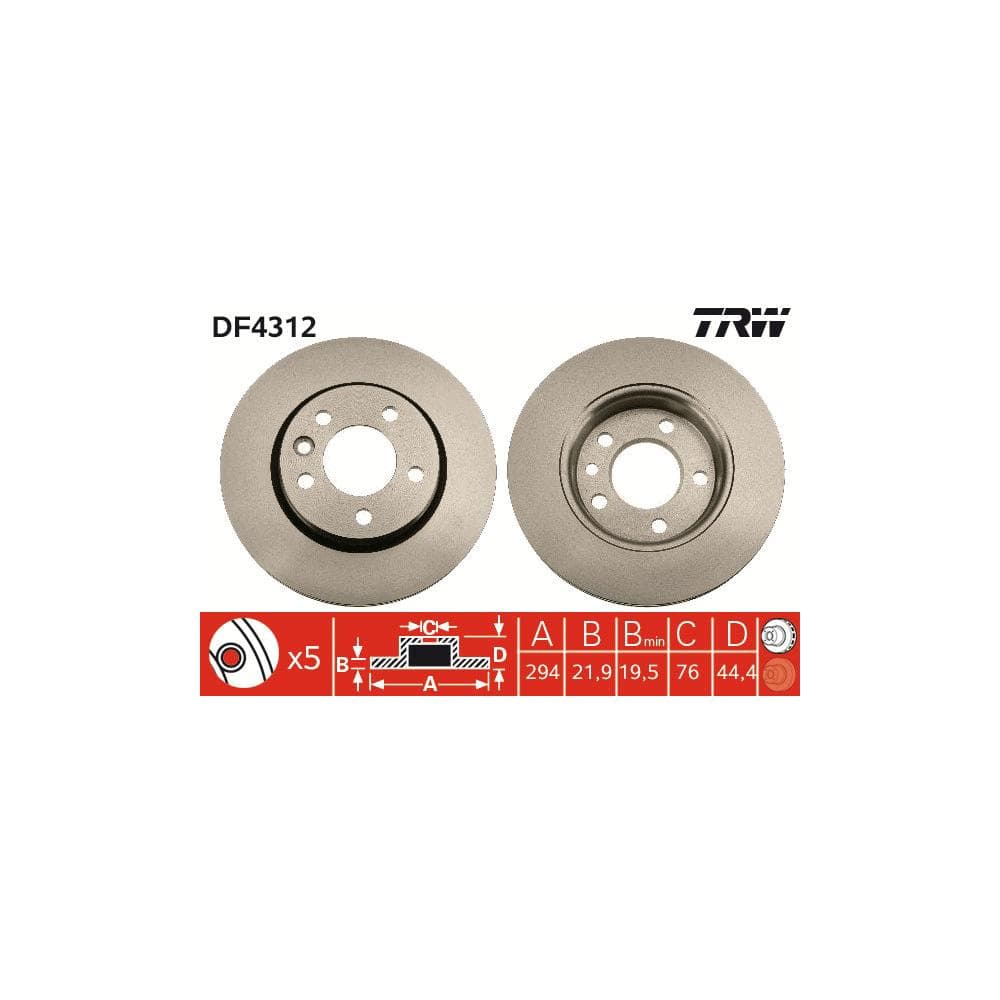 Disc frana TRW DF4312