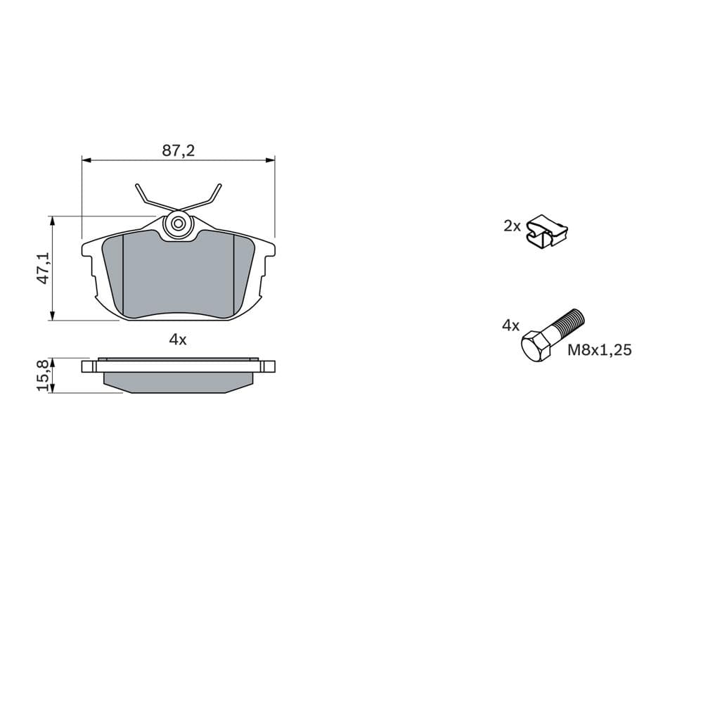 Set placute frana disc BOSCH 0 986 424 427