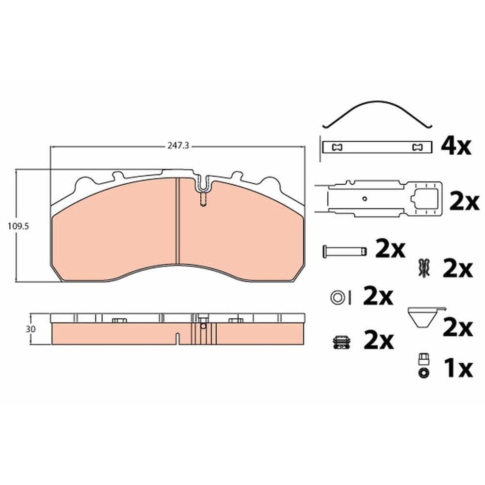 Set placute frana disc TRW GDB5067