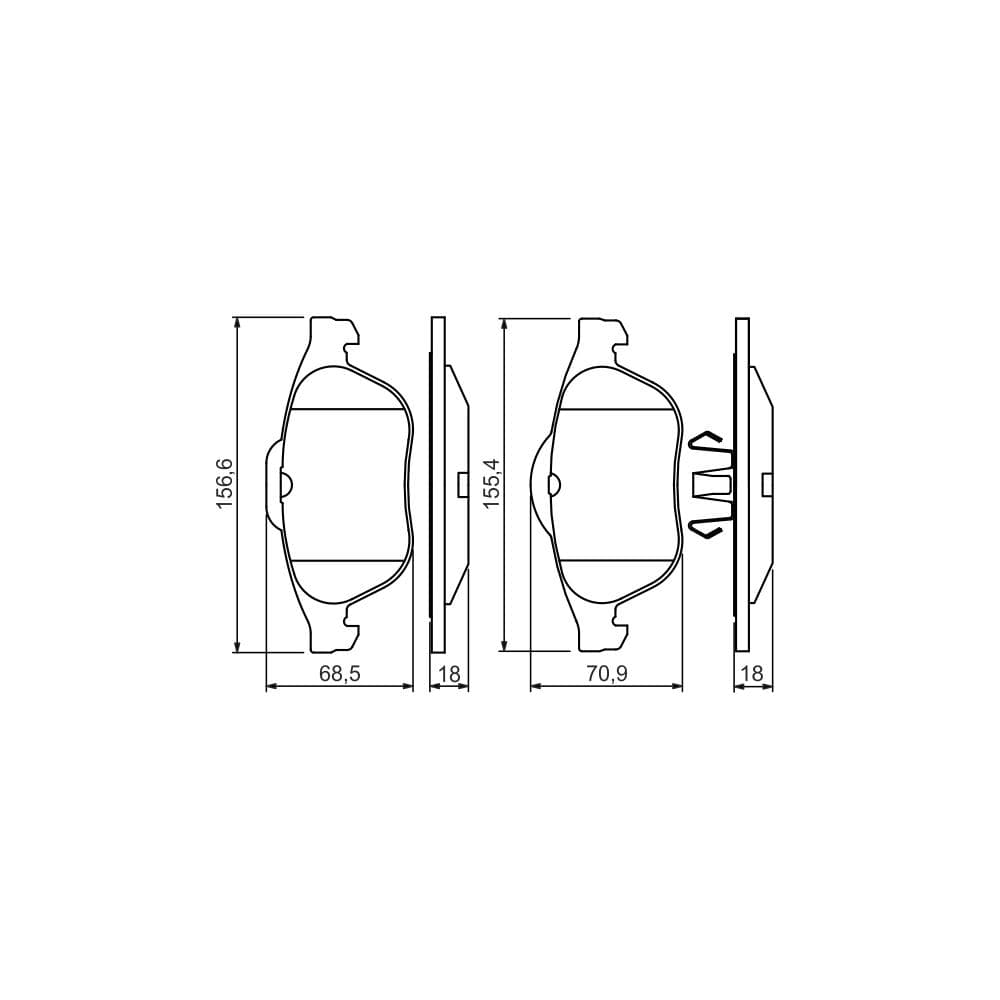 Set placute frana disc BOSCH 0 986 424 616