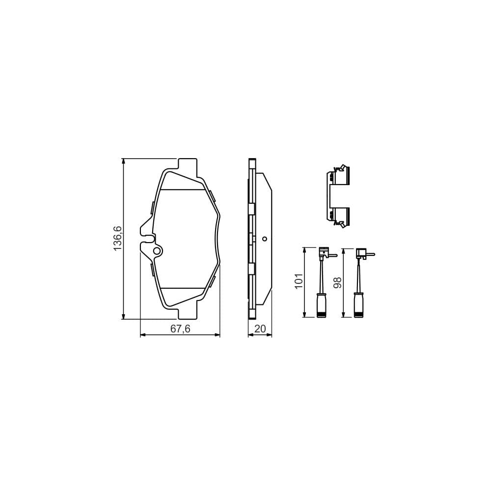 Set placute frana disc BOSCH 0 986 494 647