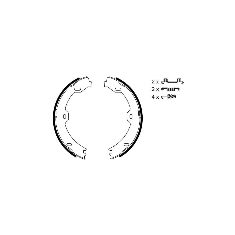 Set saboti frana, frana de mana BOSCH 0 986 487 666