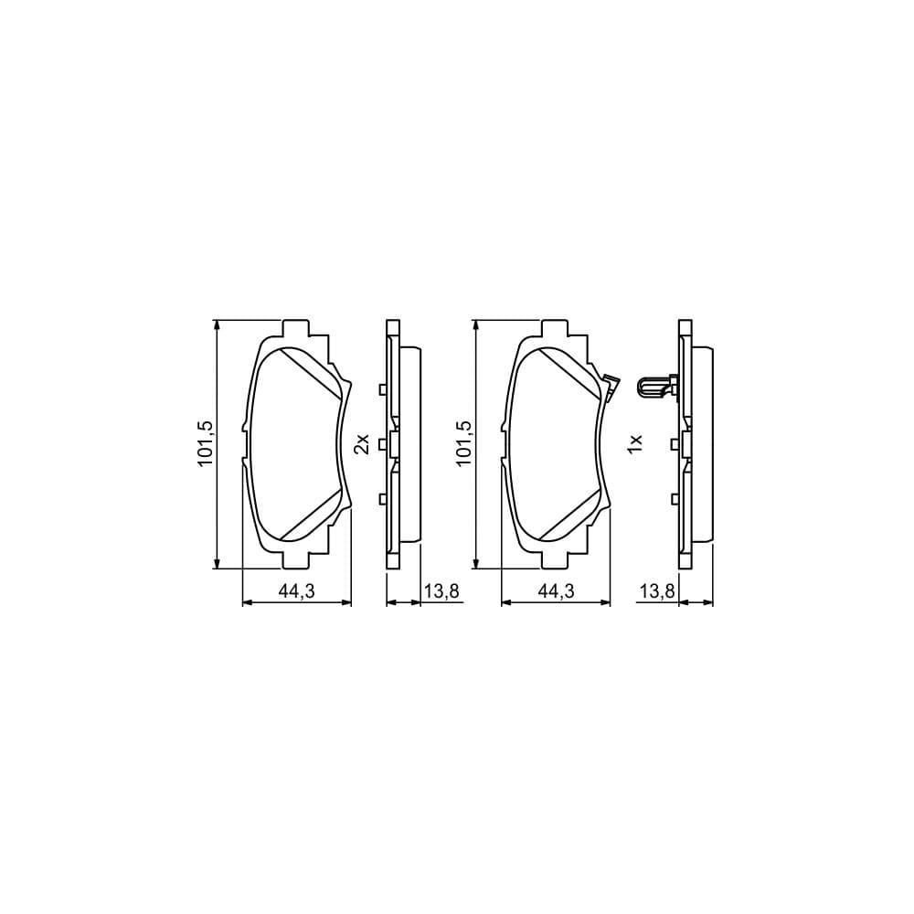 Set placute frana disc BOSCH 0 986 494 803