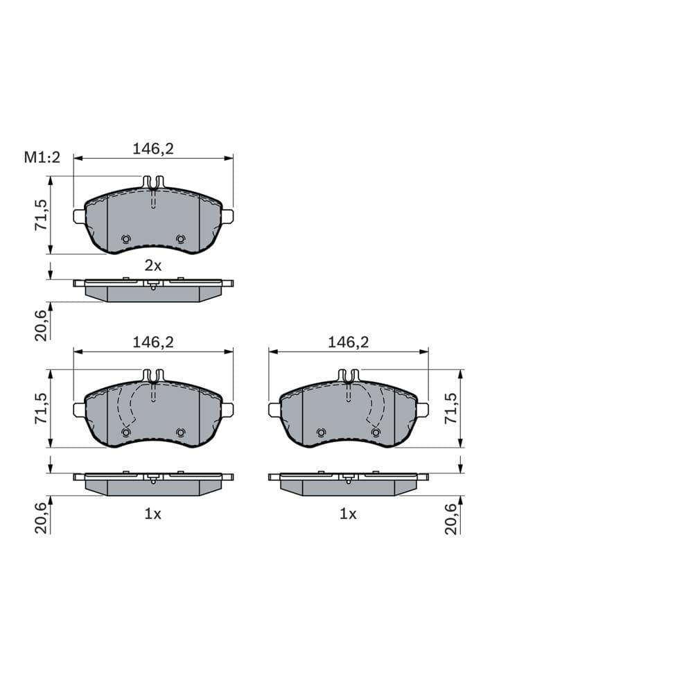 Set placute frana disc BOSCH 0 986 494 161