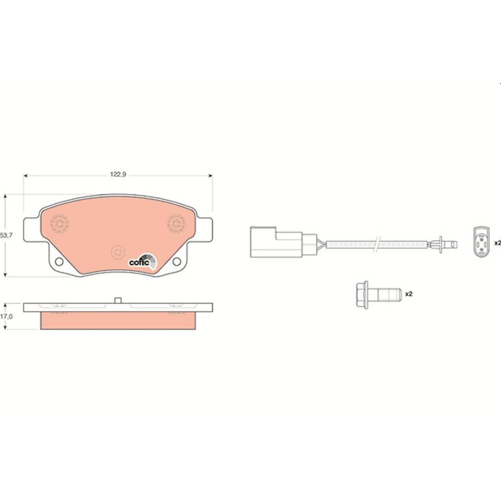 Set placute frana disc TRW GDB1725