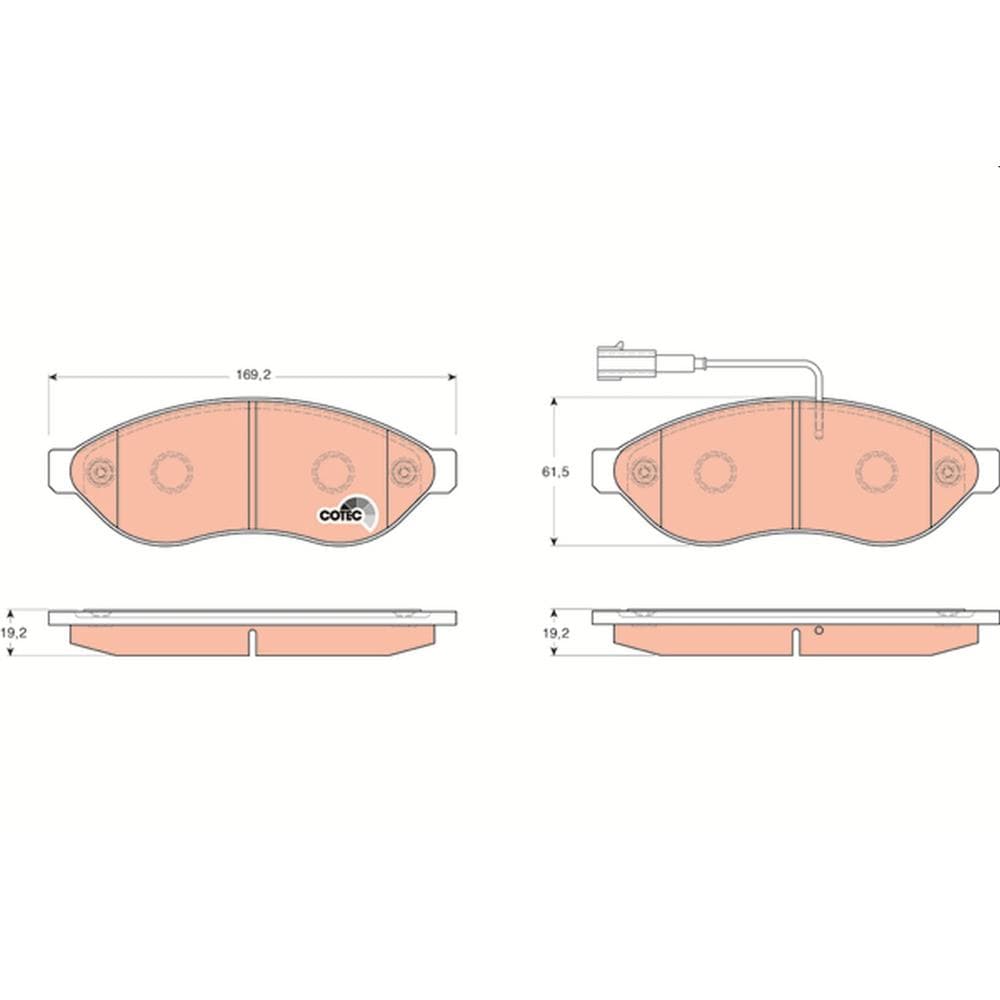 Set placute frana disc TRW GDB1681