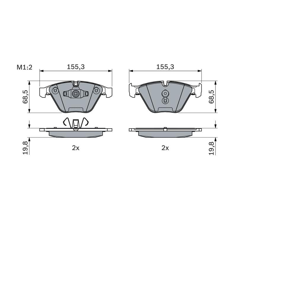 Set placute frana disc BOSCH 0 986 494 354